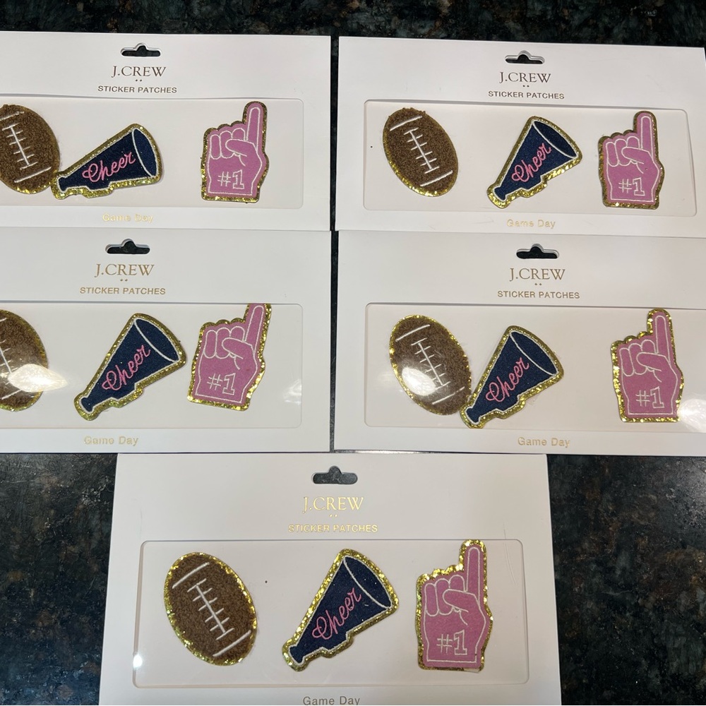 J.Crew Cheer  Sticker Patches Set of 5 packs